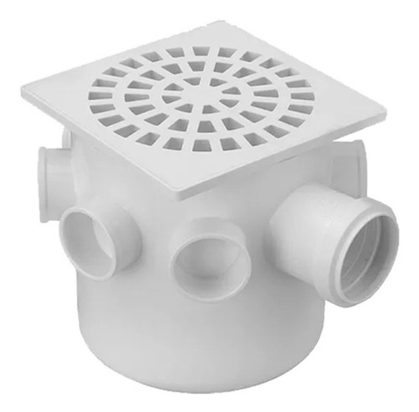 Caja Sifonada / Desagüe Pileta De Piso Pvc 15x15cm - Aym 0