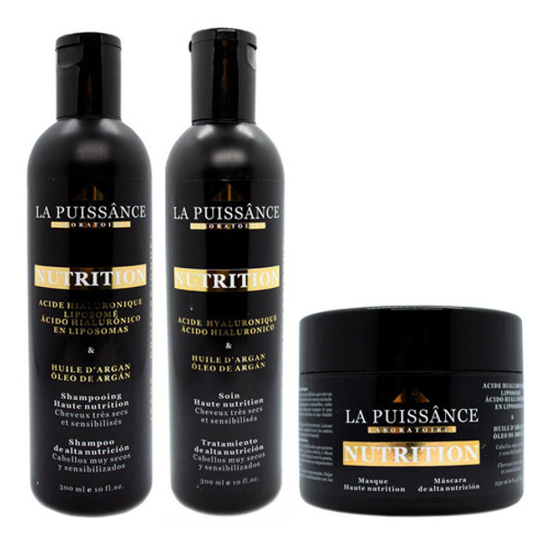 La Puissance Argan Shampoo Acondicionador Máscara Pelo Seco 0