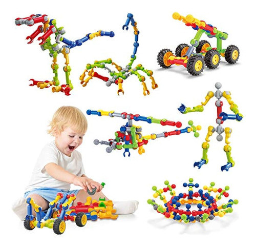 Caferria Kit De Construcción Para Niños Juguetes De Tallo, 1 0