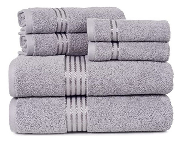 Lavish Home Juego De Toallas De Hotel De 6 Piezas 100 % Algo 0