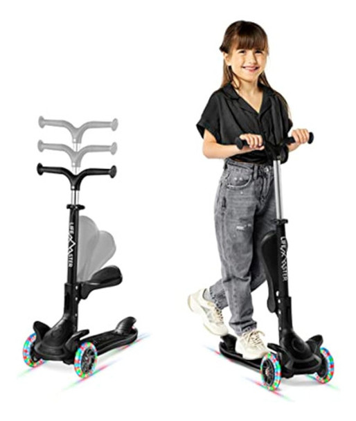 Patinete Para Niños  Asiento Plegable  Luces Led 0 Patinete Para Niños  Asiento Plegable  Luces Led 0