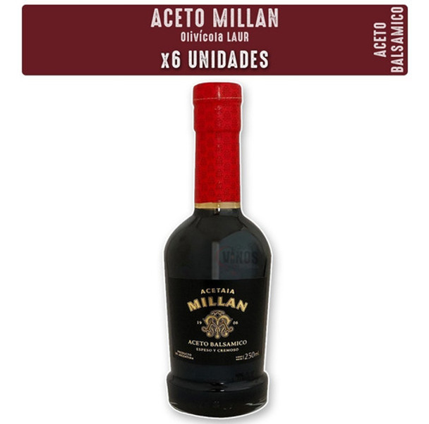 Aceto Balsámico Millan Por 250cc X 6 Unidades 0 Aceto Balsámico Millan Por 250cc X 6 Unidades 0