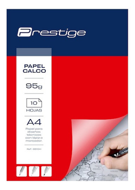 Papel Calco A4 Prestige 95g. Pack X10 Hojas Serviciopapelero 0