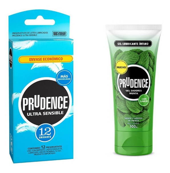 Preservativo + Gel Lubricante Prudence Ultra Sensible X 12u 0