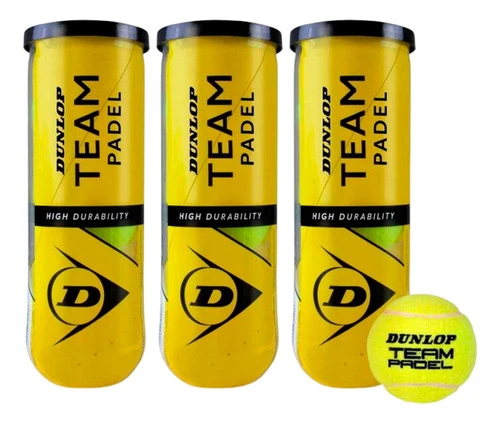 Pelotas Padel Team X3 Dunlop Calidad Premium Deportes Trex 0