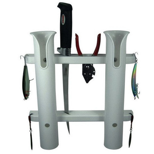 Bote De Plástico Blanco Barra Porta 2 Tubo Plástico Soporte 0