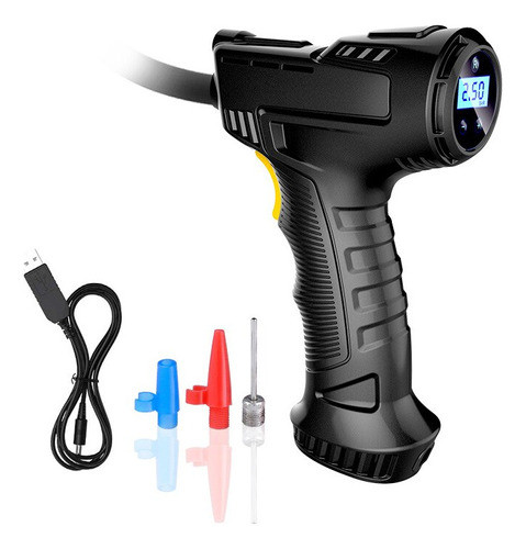 Aa Compressor De Ar Mini Elétrico Recarregável Display 12v 0