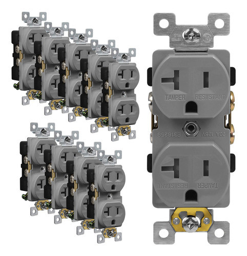 Enerlites Tomas De Receptaculo Duplex, Resistentes A Manipul 0