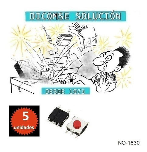 Tact Switch De 5 Pines Smd  Tact Switch Drean X 5 Unid 0