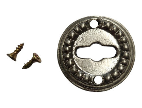 Boca Llave Para Picaporte En Bronce Macizo Artesanal Vintage 0