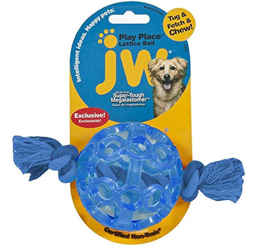 Jw Pet Playplace Lattice Ball, Medium, Multicolor 0
