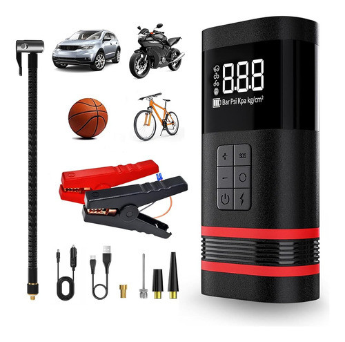 Arrancador Portátil Para Automóvil Junfire Con Compresor De 0