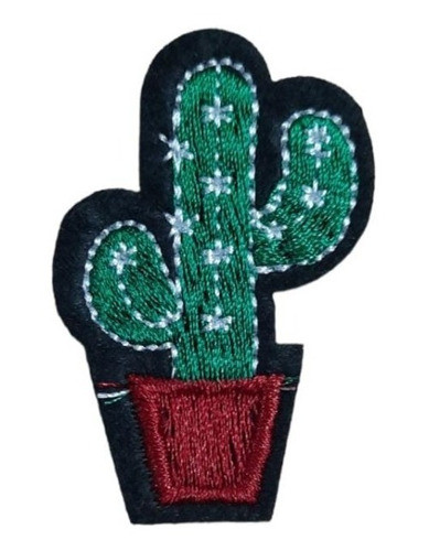Aplique Parche Bordado Termoadhesivo Cactus 0