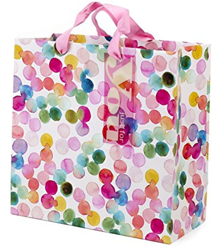 Bolsa De Regalo Cuadrada Grande De 10  Hallmark (puntos De A 0