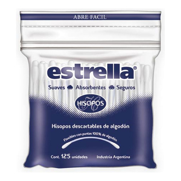 Pack X 18 Unid. Hisopos  Bolsa 125 Un Estrella Pro 0