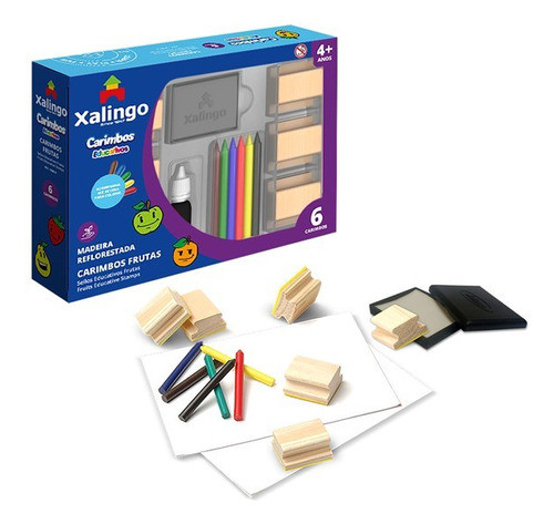 Sellos Frutas X6 Con Crayolas Xalingo 5080.9 Flaber 0