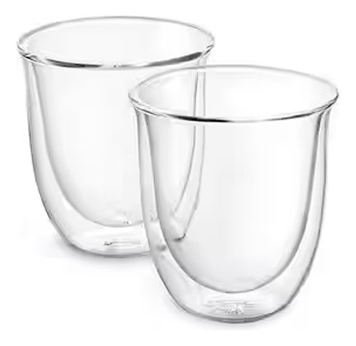 Vaso De Doble Pared Vidrio 240 Ml Kit X 2 0