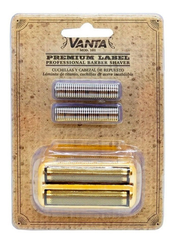 Vanta Repuesto Cabezal + Cuchillas Afeitadora 101 Dorado 0