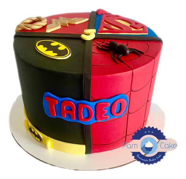 Torta Artesanal Dc Batman Wonder Woman Superman Superheroes 0