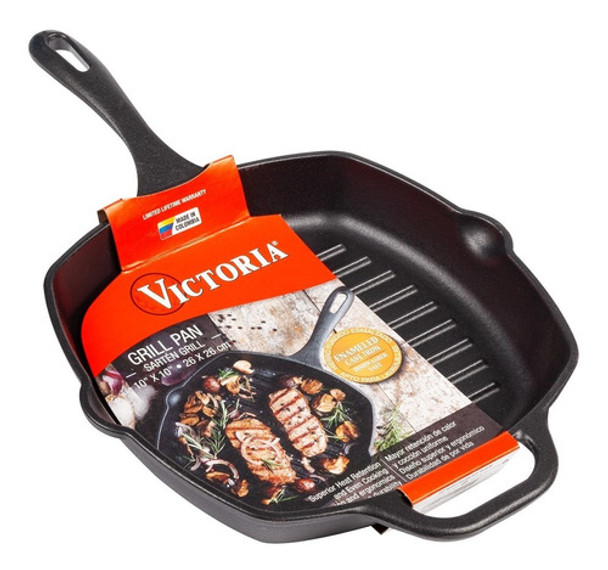 Sarten Plancha En Hierro Curado Con Venas 26x26cm Victoria 0 Sarten Plancha En Hierro Curado Con Venas 26x26cm Victoria 0