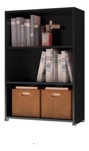 Livreiro Multiuso Faroe Preto Bela Casa 0
