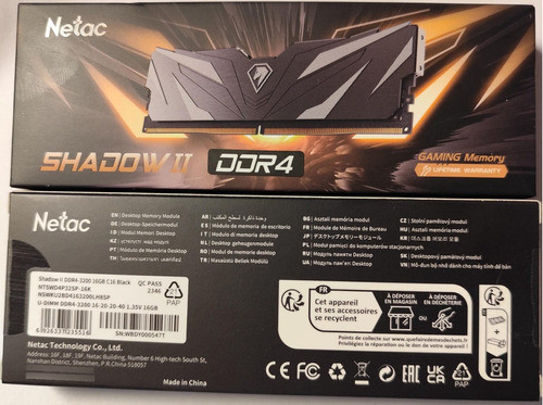 Netac Shadow Ii Ddr4 -3200 16gb C16 0