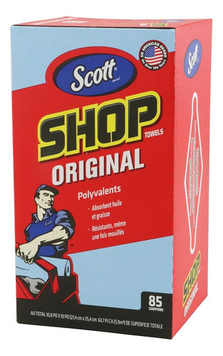 Scott Products Box, Blue Shop Towels 0