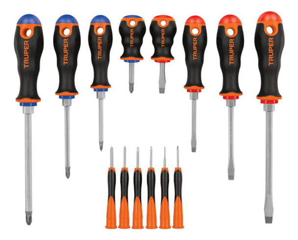 Set 8 Destornilladores Grip 6 Perilleros Joyero Truper 14197 0 Set 8 Destornilladores Grip 6 Perilleros Joyero Truper 14197 0