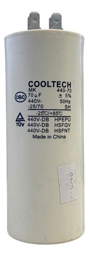 Capacitor De Marcha 70mf/uf Cooltech Aire Acondicionado 0