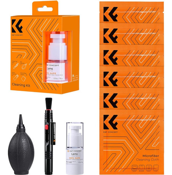 K&f Concept 9-en-1 Kit De Limpieza De Lentes De Cámara Para 0