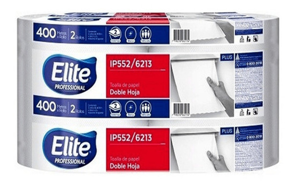 Rollo De Papel Toalla Elite 400mts X 2 Uni - Ip552 0 Rollo De Papel Toalla Elite 400mts X 2 Uni - Ip552 0