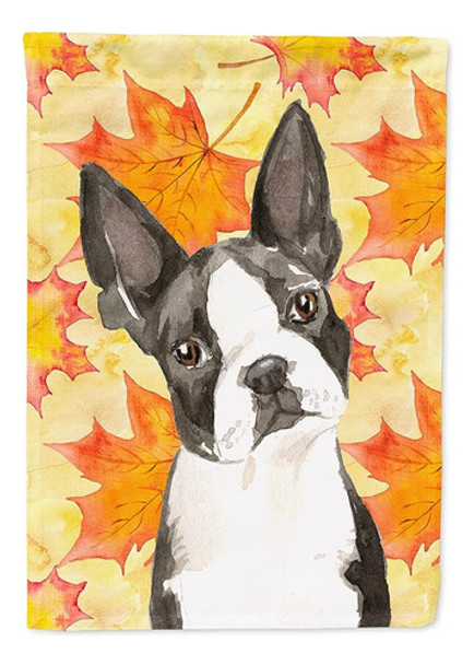 Caroline's Treasures Ck1849gf Fall Leaves Boston Terrier Gar 0 Caroline's Treasures Ck1849gf Fall Leaves Boston Terrier Gar 0