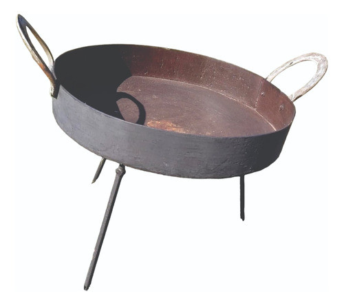 Disco De Arado 40 Cm Con Asa, Sarten Con Patas Desmontables. 0