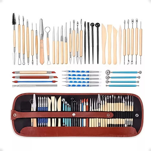 Kit X43 Herramientas Alfareria Estecas Arcilla Ceramica Tcs 0