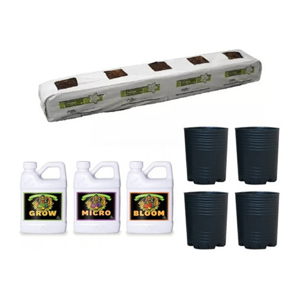Kit Cultivo Growbag Fibra Coco 24l Tripack Advanced Sopladas 0
