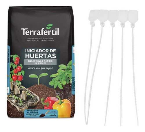 Sustrato Iniciador De Huerta 10lt Con Señaladores De Regalo 0