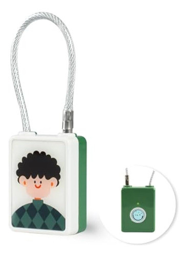 Candado De Huellas Dactilares Leelen, Cerradura De Cable De 0