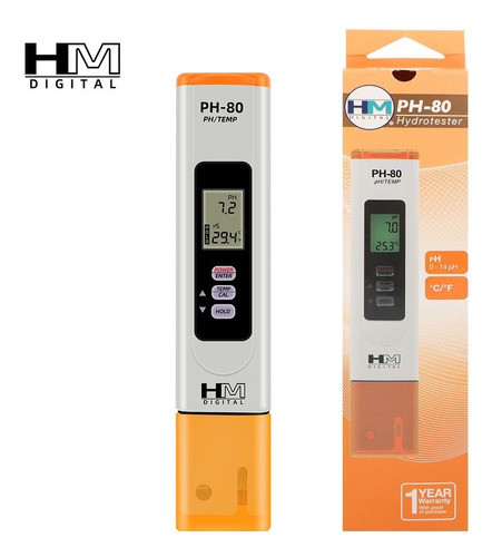 Medidor De Ph Y Temperatura De Agua + Solucion Calibración 0
