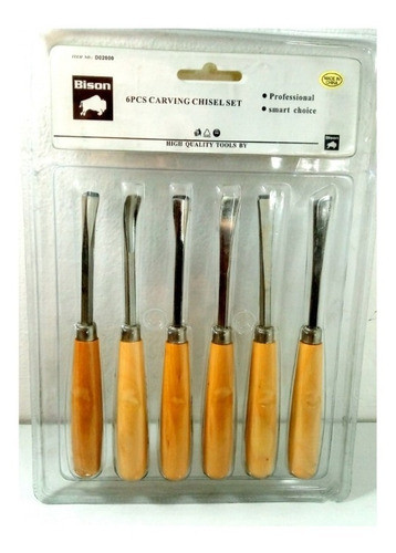 Gubias Bison X 6 Trabajo En Madera / Gubias Carving (11688) 0