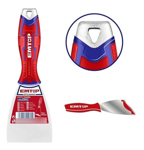 Espátula Pintor 80mm Acero Inoxidable Emtop Industrial 0