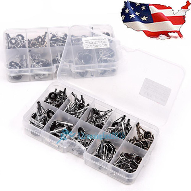 80 Guías Plásticas X Aleación De Caña Tip Set Reparación Kit 0 80 Guías Plásticas X Aleación De Caña Tip Set Reparación Kit 0