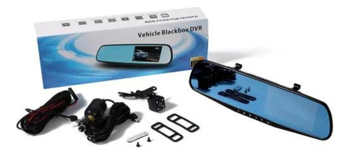 Cámara Doble Para Auto Espejo 4.3 Pulgadas De Pantalla 0
