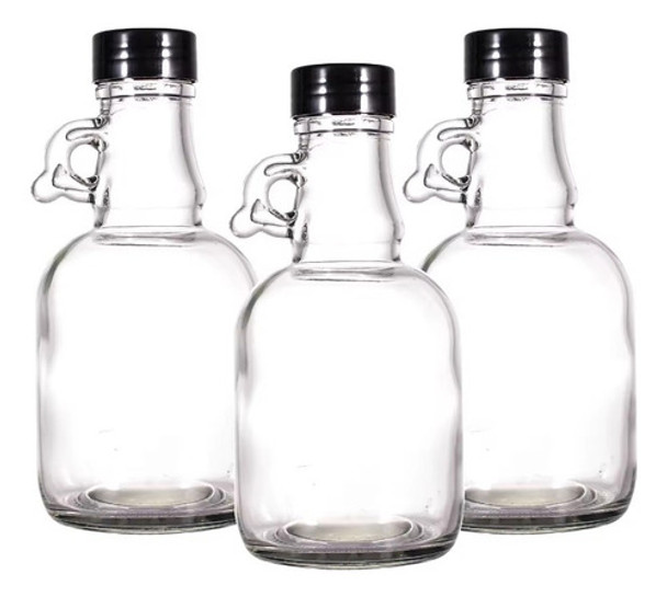 Botella Growler 250cc Transparente Con Tapa (x 5) 0 Botella Growler 250cc Transparente Con Tapa (x 5) 0