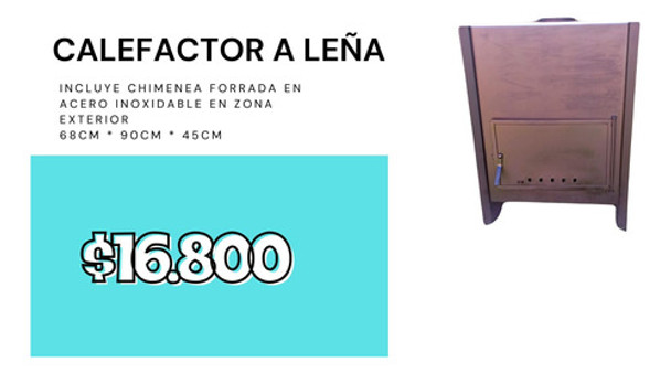 Calefactor A Leña Con Chimenea 0