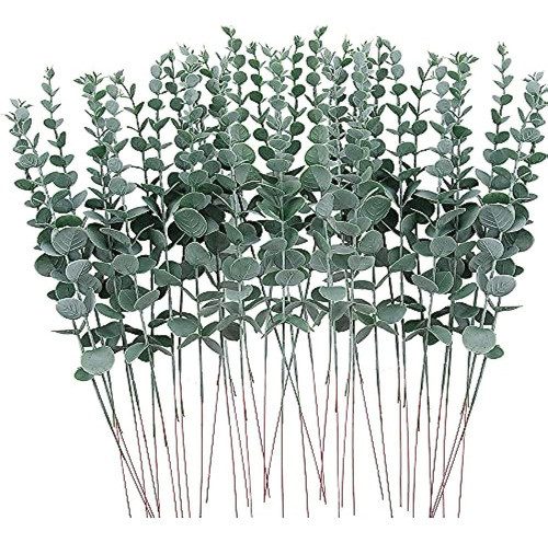 Feqo 36 Piezas Tallos De Eucalipto Artificial Tallos De Hoja 0
