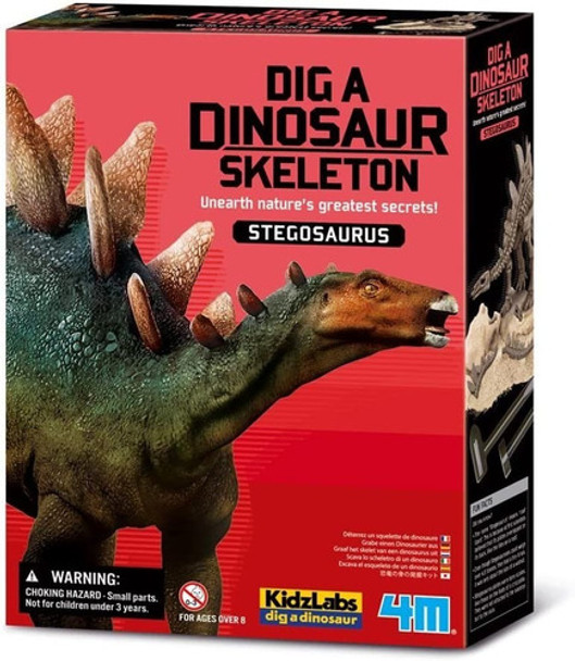 4m Kit Excavacion Encuentra Esqueleto Dinosaurios Stegosauru 0