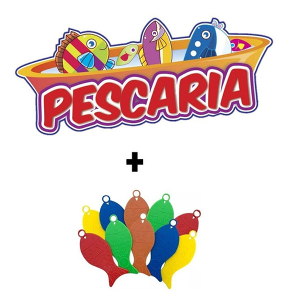20 Peixinhos Pescaria Festa Junina + Placa De Sinalização 0