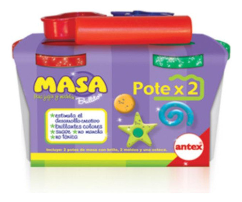 Masa Brillo 2 Potes Moldes Antex No Mancha 0