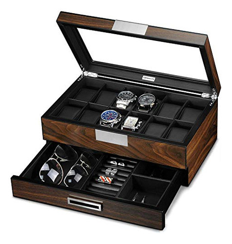 Lifomenz Co Caja De Reloj De Madera Para Hombres Reloj Joyer 0