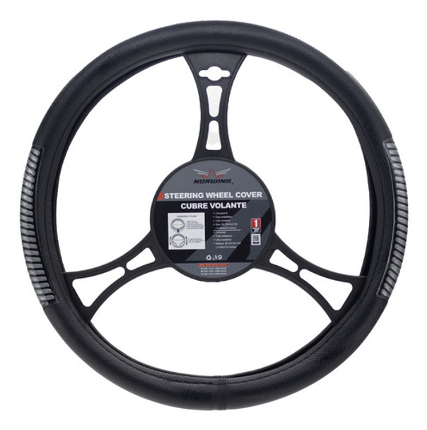 Cubre Volante Pvc 38cm Con Reflector Flecha Plateado Oferta 0